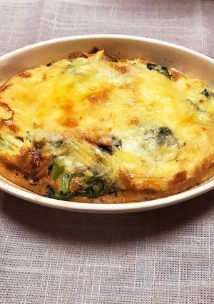 春菊のキッシュ風グラタン-レシピのメイン写真