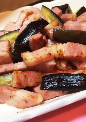 手軽おかず！なすベーコン炒め-レシピのメイン写真