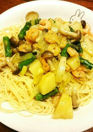 アヒージョパスタ-レシピのメイン写真