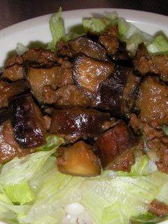 ナスのピリ辛肉味噌レタス丼-レシピのメイン写真