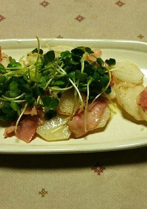 シャキシャキ☆長芋とベーコンのバター焼き-レシピのメイン写真