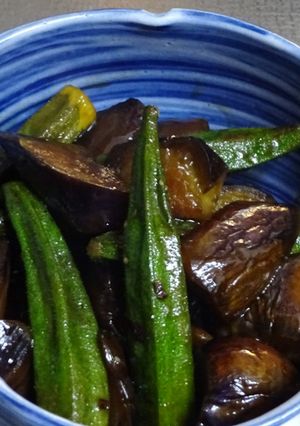 ナスとオクラの炒め煮-レシピのメイン写真