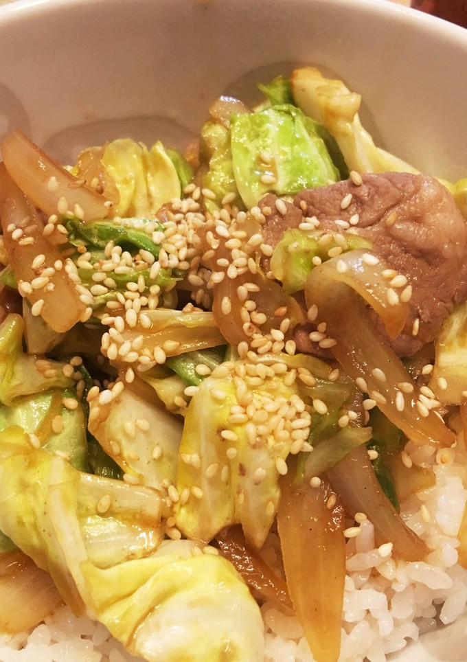 豚ロースと野菜の照り焼き丼-レシピのメイン写真