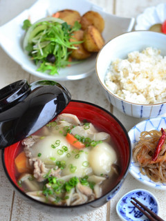 がごめ昆布とろろ入り具だくさんだんご汁-レシピのメイン写真