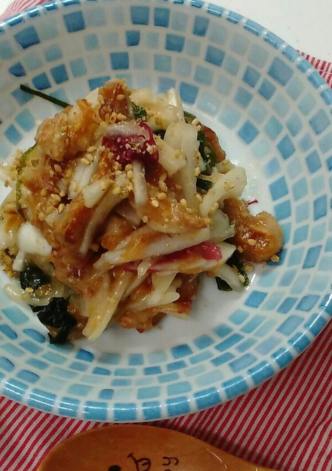 新玉ねぎと豚トロの梅おかか和え-レシピのメイン写真