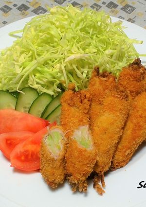 甘くてジューシー！ネギ巻き豚フライ！-レシピのメイン写真