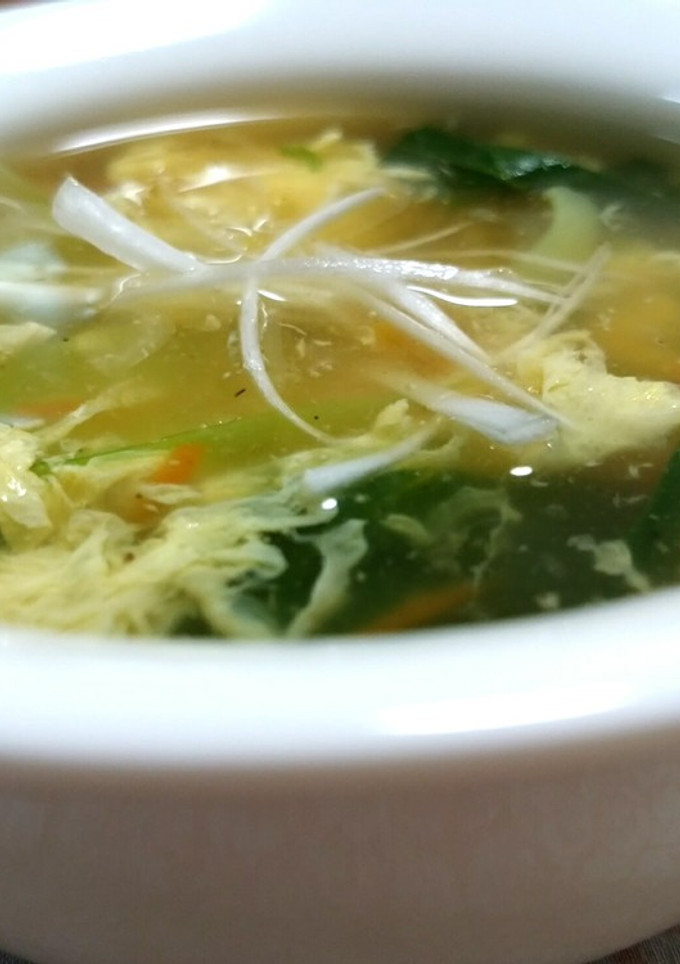 ぱぱっと出来ちゃう♪青梗菜のとろ卵スープ-レシピのメイン写真