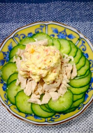 簡単！蒸し鶏の人参タルタル添え-レシピのメイン写真