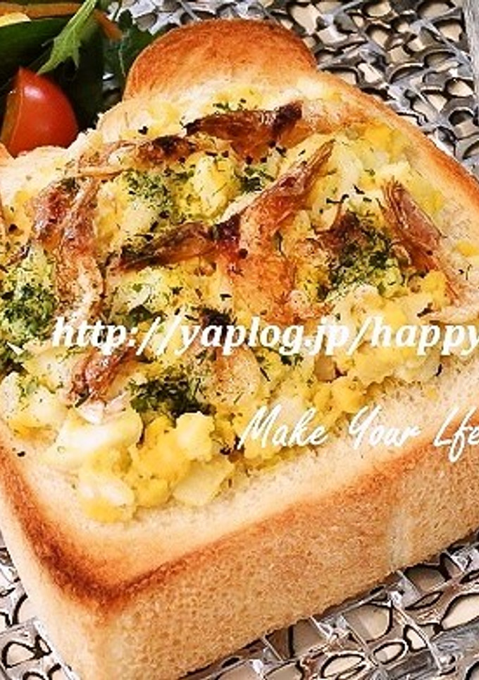 桜エビ＆茹で卵の香ばしい☆トースト-レシピのメイン写真