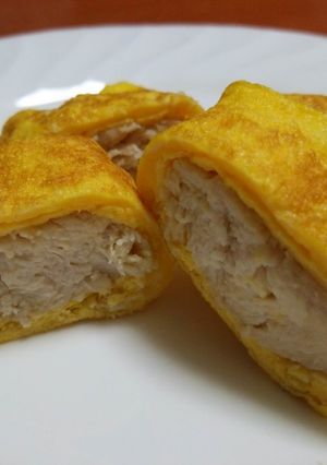 お弁当にも☆味付ささみ*巻き込んだ卵焼き-レシピのメイン写真