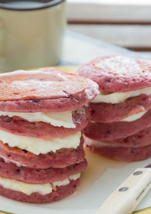 ビーツのピンクパンケーキ♪-レシピのメイン写真