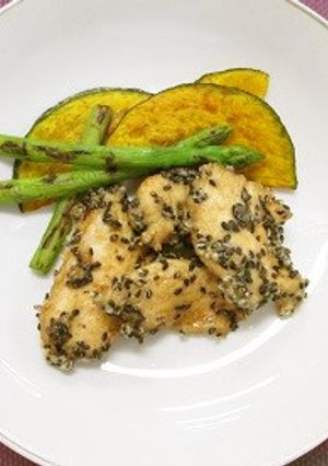 鶏胸肉の黒ゴマ衣揚げ-レシピのメイン写真