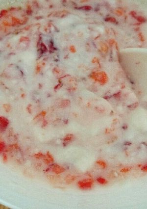 離乳食☆苺と人参のヨーグルト-レシピのメイン写真