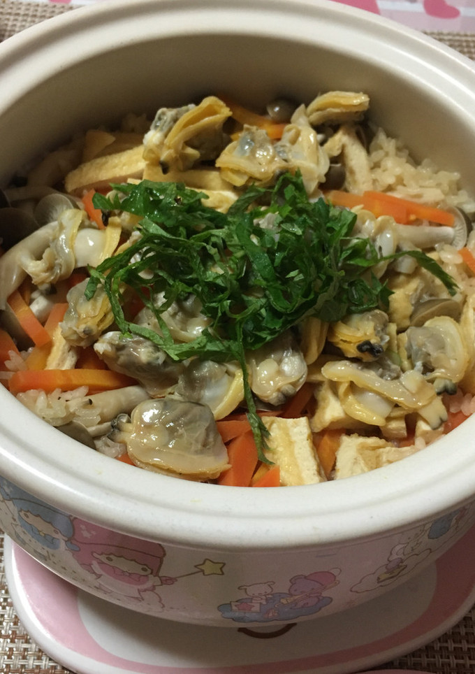 簡単！あさりの土鍋で炊き込みご飯★☆★-レシピのメイン写真