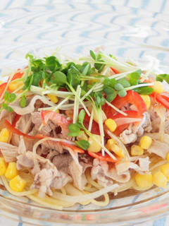 ゆで豚の和風サラダめん-レシピのメイン写真