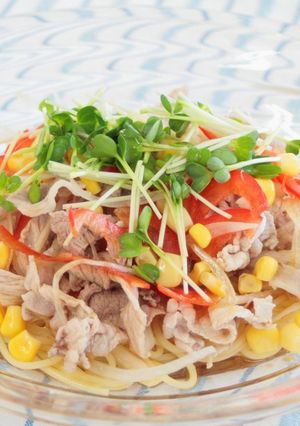 ゆで豚の和風サラダめん-レシピのメイン写真