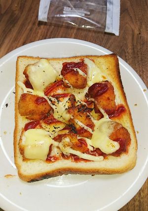 唐揚げのっけパン-レシピのメイン写真