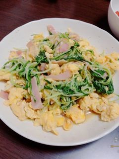 水菜ベーコン卵炒め-レシピのメイン写真