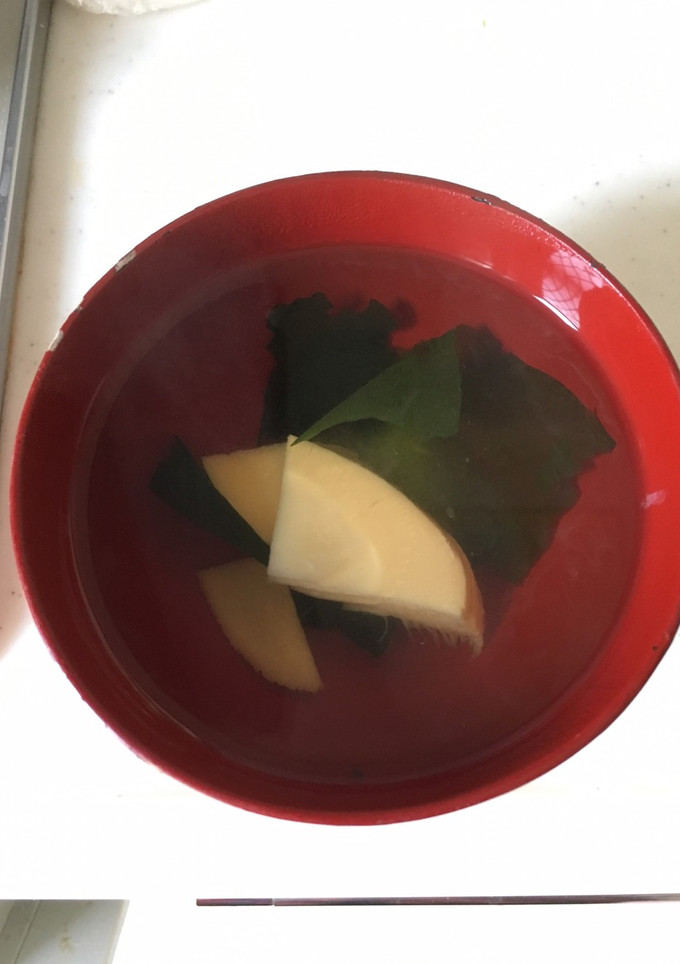 簡単！白だしで筍のお吸い物-レシピのメイン写真