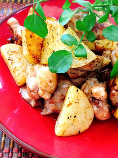 鶏肉とじゃがいもの海苔佃煮炒め☆-レシピのメイン写真