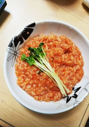 トマトジュースで、トマトチーズリゾット-レシピのメイン写真