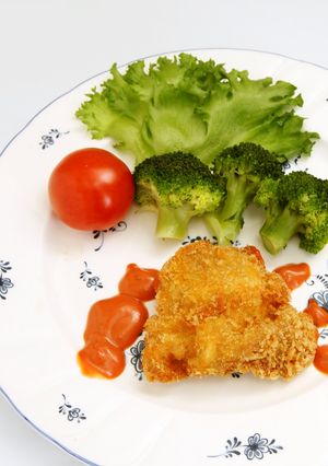 カツレツのあけぼのソースかけ【学校給食】-レシピのメイン写真