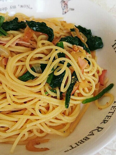ほうれん草と新玉の和風和風パスタ-レシピのメイン写真