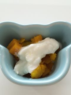 離乳食中期☆ かぼちゃヨーグルト-レシピのメイン写真