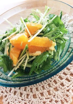 水菜のフルーツサラダ-レシピのメイン写真