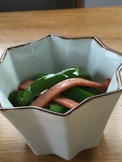 ハムとピーマンの炒め物-レシピのメイン写真