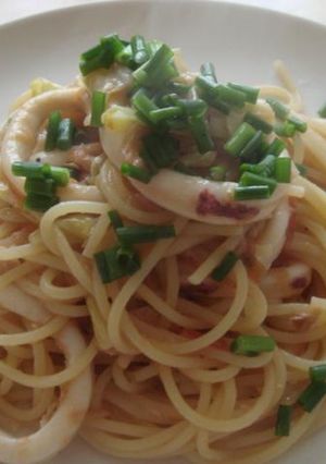 イカトマツナパスタ-レシピのメイン写真