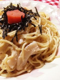 ニンニク効いためんたいイカクリームパスタ-レシピのメイン写真