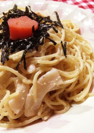 ニンニク効いためんたいイカクリームパスタ-レシピのメイン写真