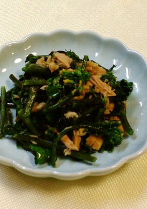 春告げ野菜　紅菜苔のシーチキン炒め-レシピのメイン写真