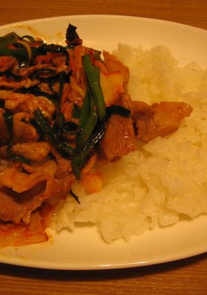 かんたん豚キムチ丼-レシピのメイン写真