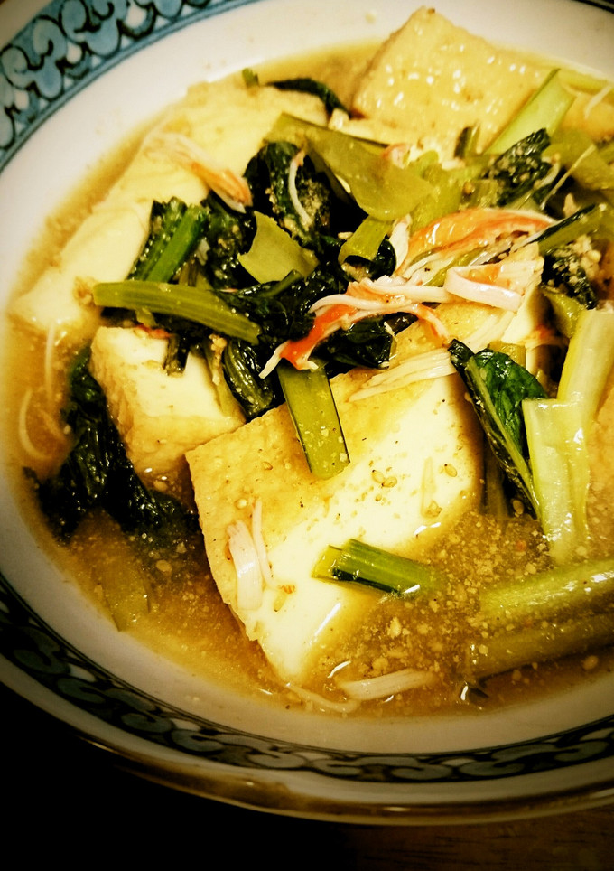 絹上げと小松菜の簡単含め煮-レシピのメイン写真