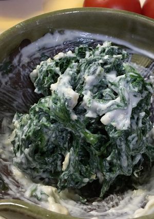 春菊のカシューナッツヨーグルトあえ-レシピのメイン写真