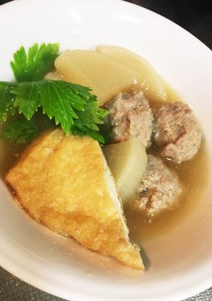 肉団子と大根お揚げさん(^｡^)-レシピのメイン写真