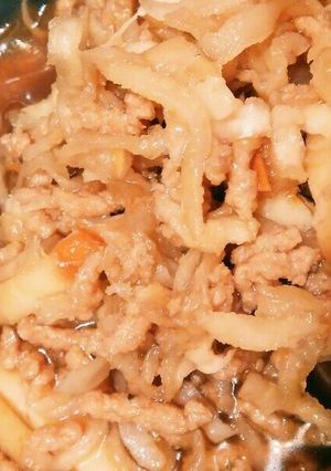 大豆ミートと切り干し大根、めんつゆ煮-レシピのメイン写真