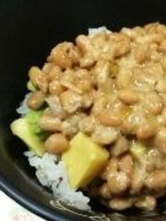 オリーブオイルがけ納豆とアボカド丼-レシピのメイン写真