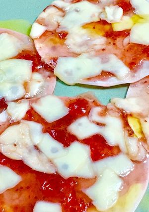 オリーブ油ひとかけ☆餃子の皮デザートピザ-レシピのメイン写真
