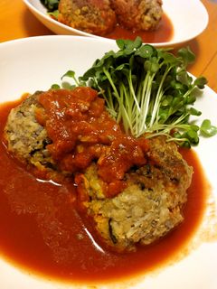 蒟蒻入り♪和素材の煮込みハンバーグ-レシピのメイン写真