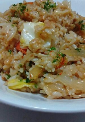 ツナと野菜ミックスチャーハン(麩入り)-レシピのメイン写真