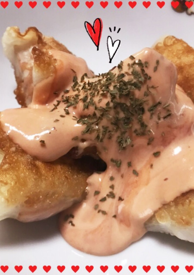 余った焼売の皮でウィンナーちく巻き揚げ♡-レシピのメイン写真