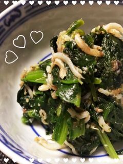 超簡単♡ほうれん草としらすのおひたし♡-レシピのメイン写真