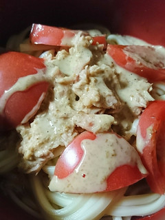 簡単!ツナとゴマだれうどん-レシピのメイン写真