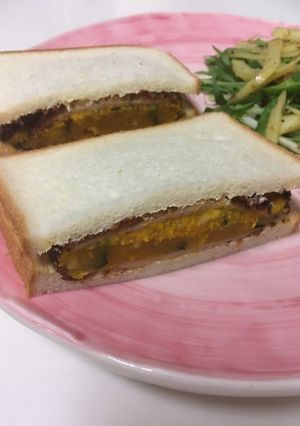 ハムかぼちゃカツサンド-レシピのメイン写真