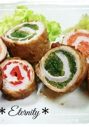 ＊カラフル野菜のくるくる肉巻き＊-レシピのメイン写真