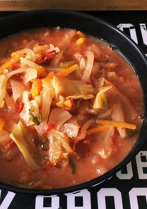 うちの燃焼スープ 野菜たっぷり辛味噌味-レシピのメイン写真