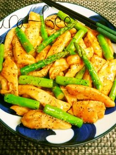 アレで簡単♡むね肉とアスパラの中華炒め-レシピのメイン写真